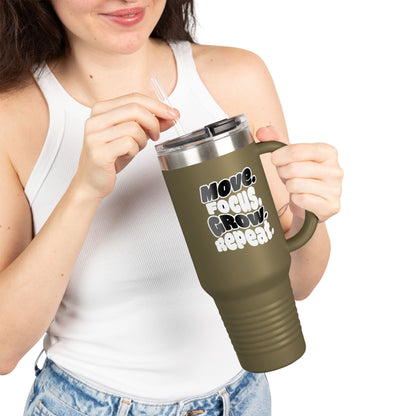 Move. Focus. Grow. Repeat. - Insulated Mug