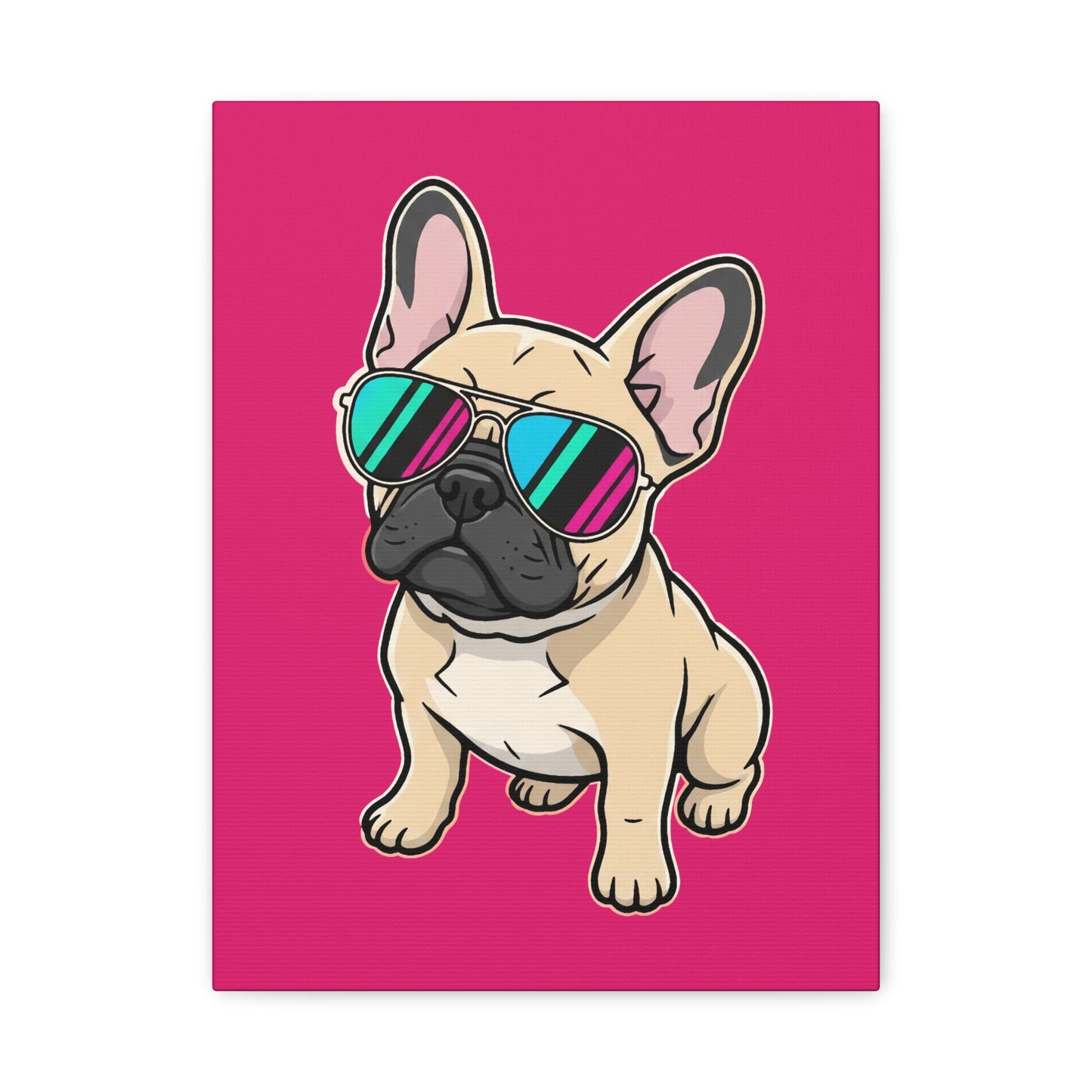 French Bulldog with Sunglasses - Canvas