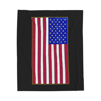New Glory American Flag (Gold Edge Edition) - Plush Blanket