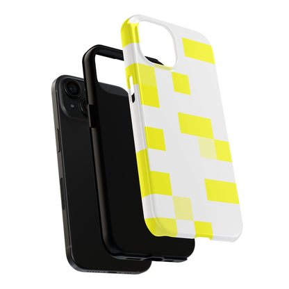 Yellow Pixel Grid -  Phone Case