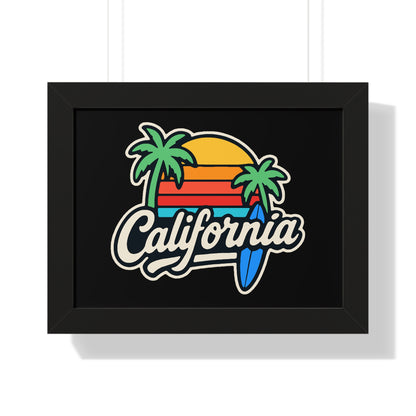 California Surf Vibes - Framed Poster