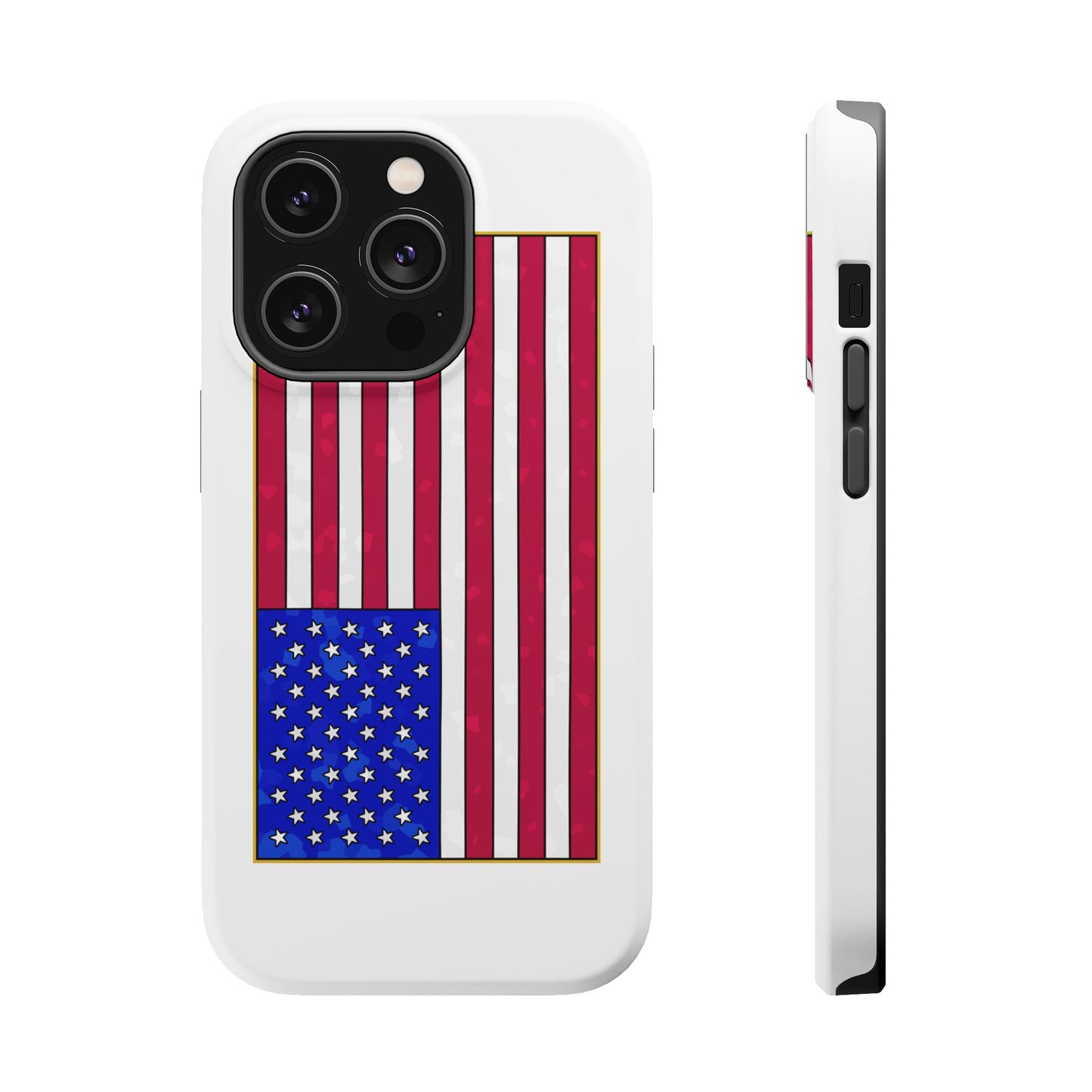 New Glory American Flag (Gold Edge Edition) - Magnetic Phone Case