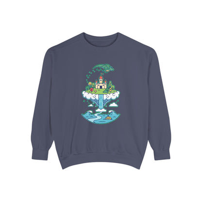 Floating Castle Dragon - Magical Fantasy Island - Sweatshirt