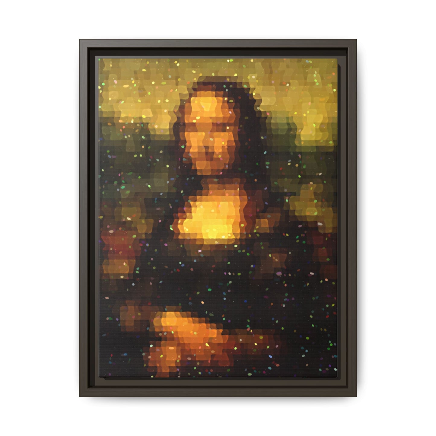 Pixel Muse — Silent Smile - Framed Canvas