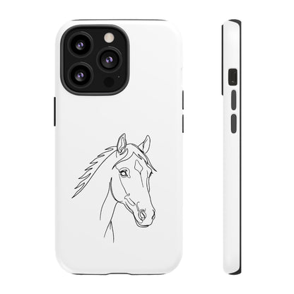 Horse Portrait Sketch - Tough Phone Case
