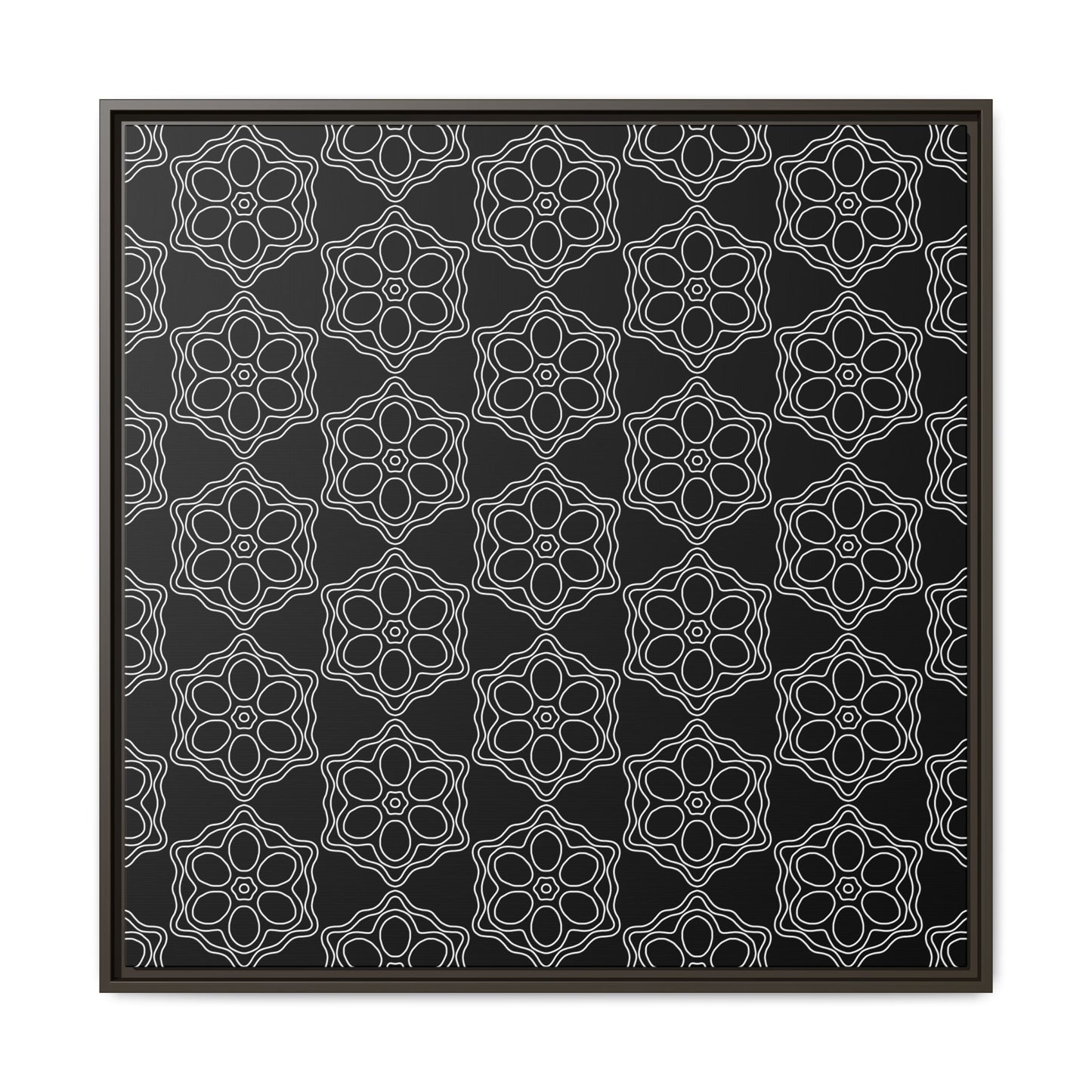 Geometric Sacred Flower - Framed Canvas