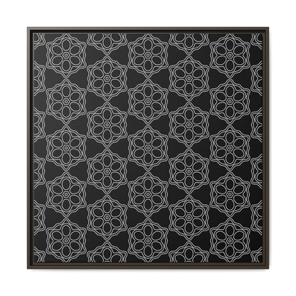 Geometric Sacred Flower - Framed Canvas