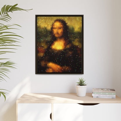 Pixel Muse — Silent Smile - Framed Canvas