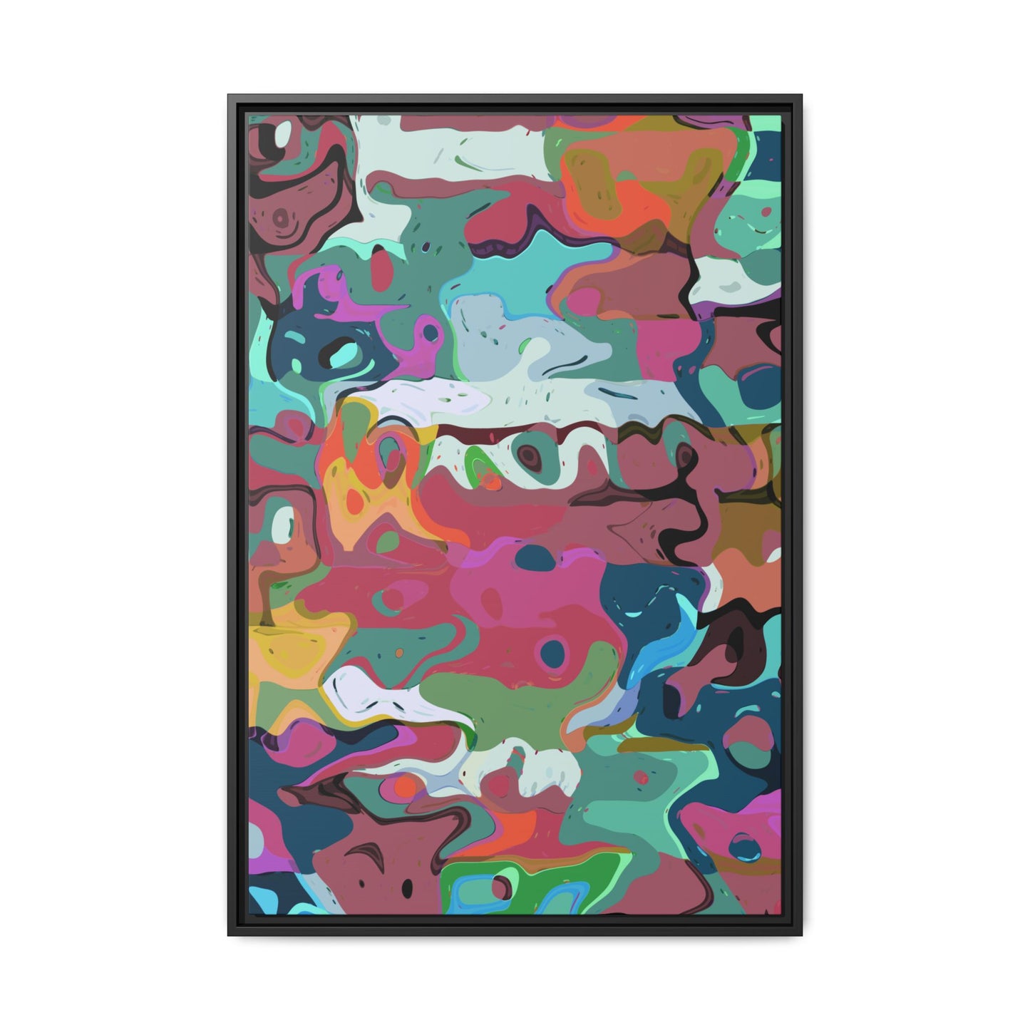 Colorful Abstract Marble - Framed Canvas