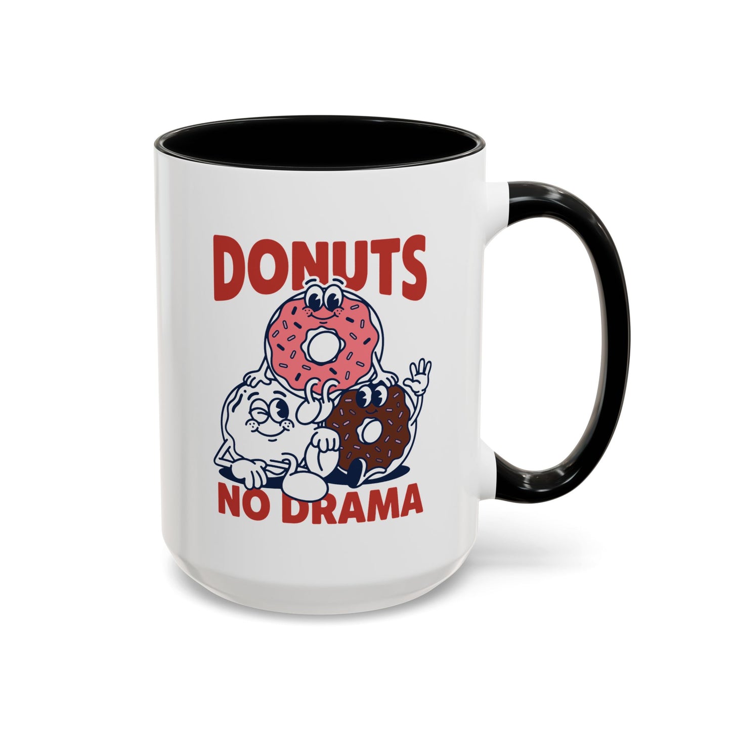 Donuts No Drama - Color Accent Mug