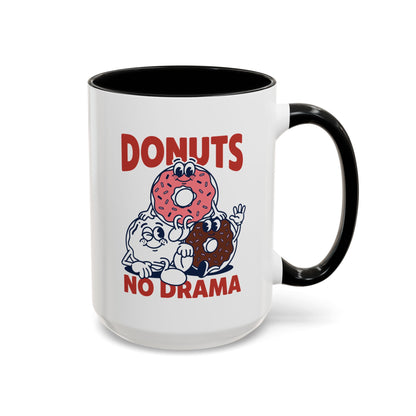 Donuts No Drama - Color Accent Mug