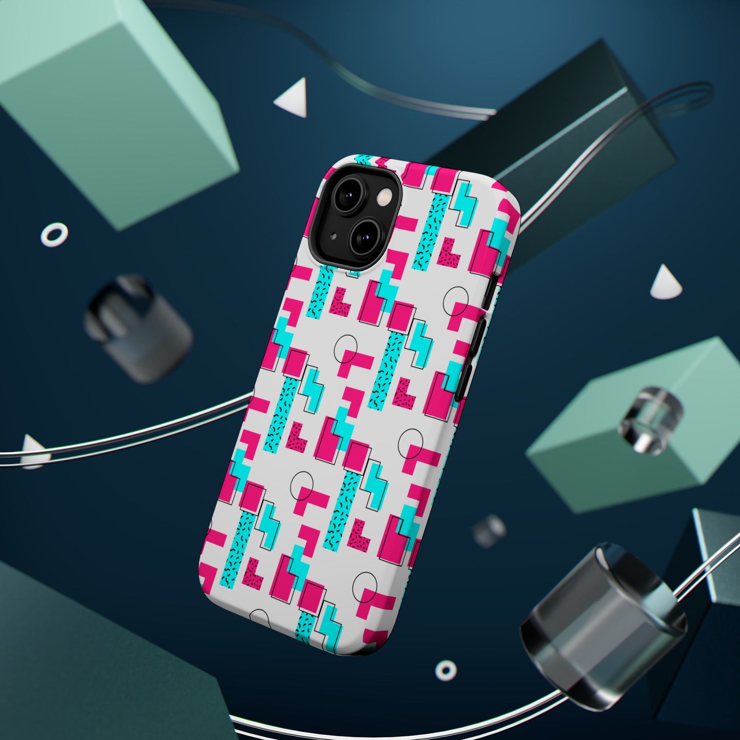 Retro Geometric Vibes - Magnetic Phone Case