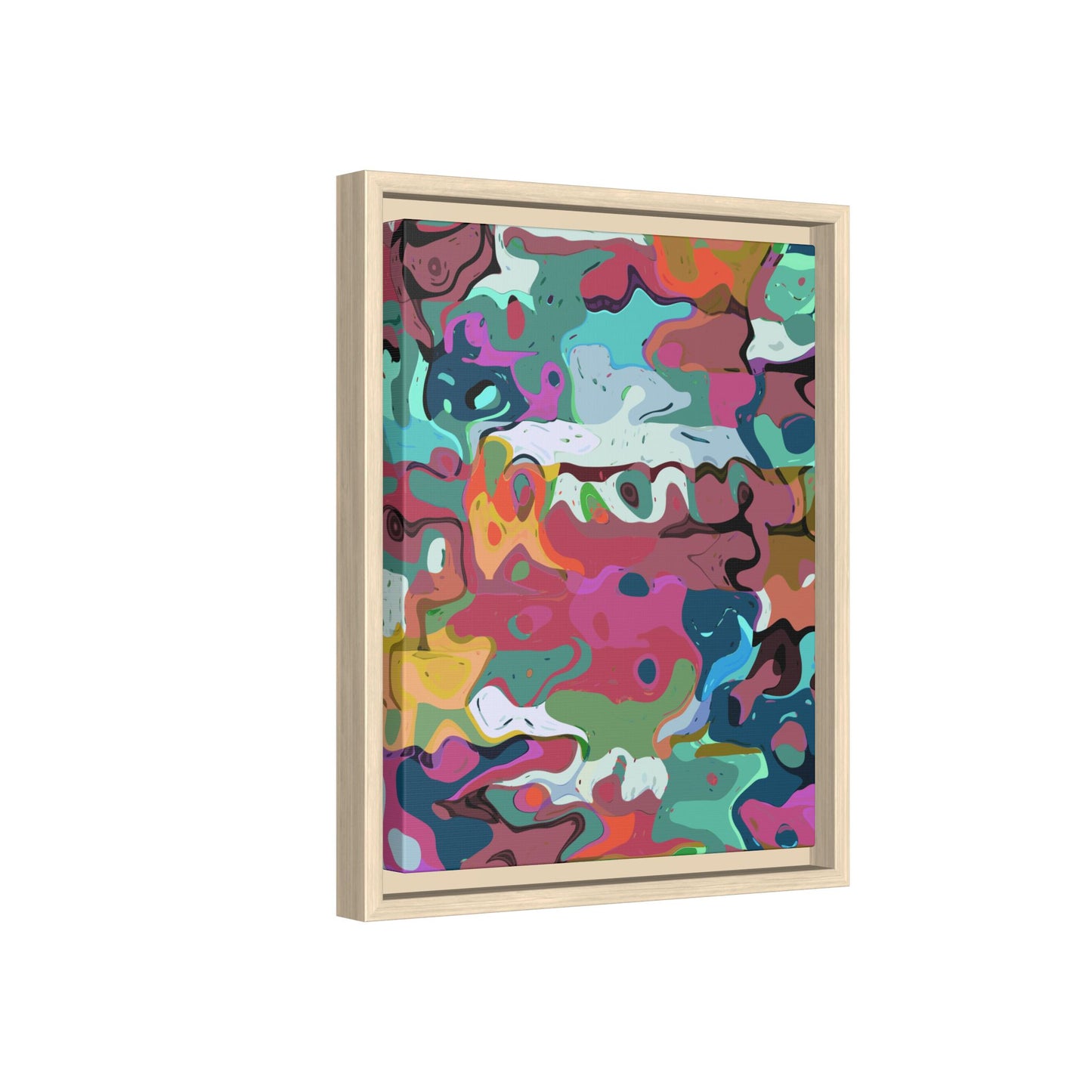 Colorful Abstract Marble - Framed Canvas