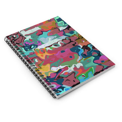 Colorful Abstract Marble - Spiral Notebook