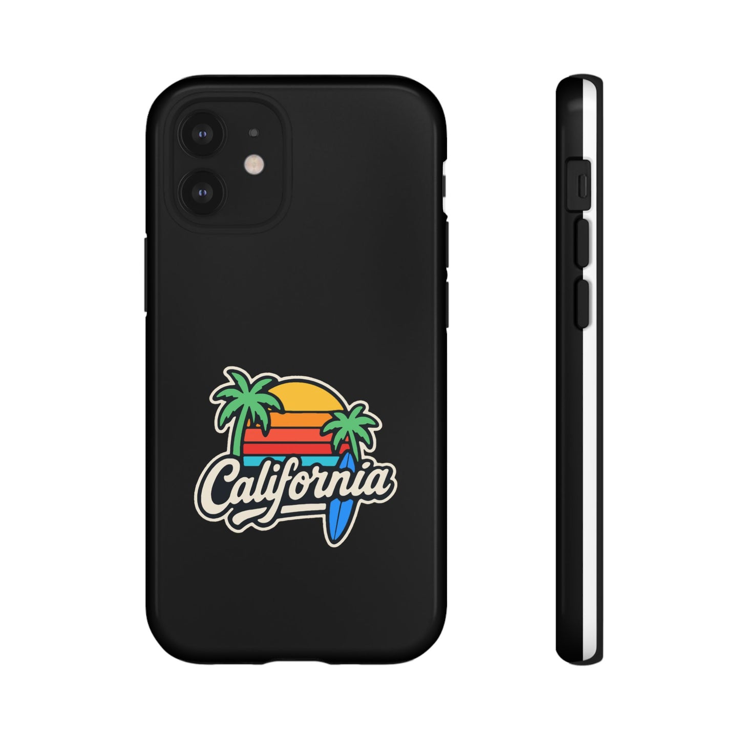 California Sunset Phone Case, Tropical Cell Phone Cover, Beach Lover Gift, Summer Vibes Accessory, Surfing Decor, Personalized Case