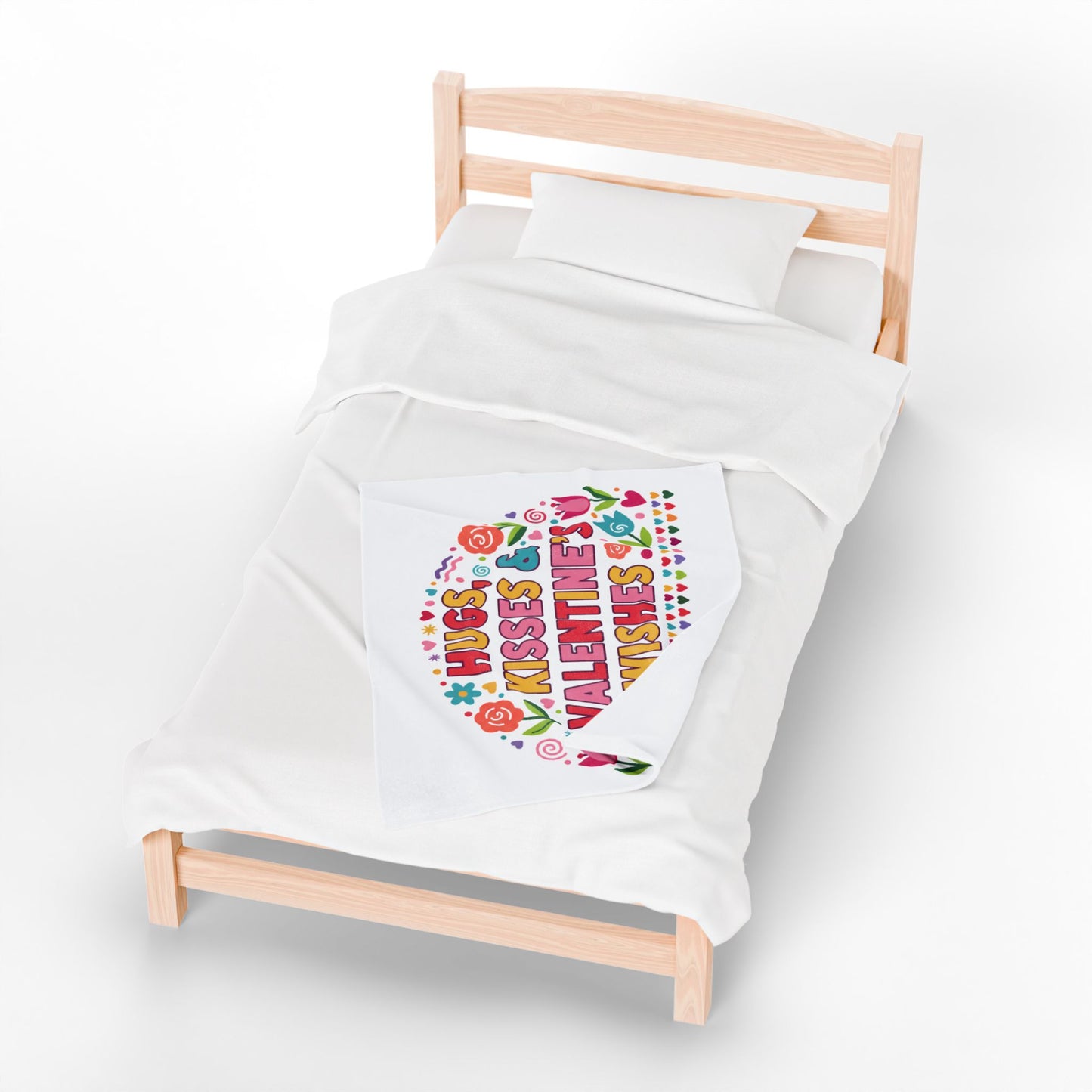 Hugs, Kisses & Valentine’s Wishes - Plush Blanket