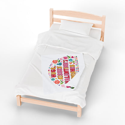 Hugs, Kisses & Valentine’s Wishes - Plush Blanket