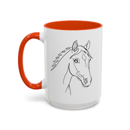 Horse Portrait Sketch - Colorful Mug