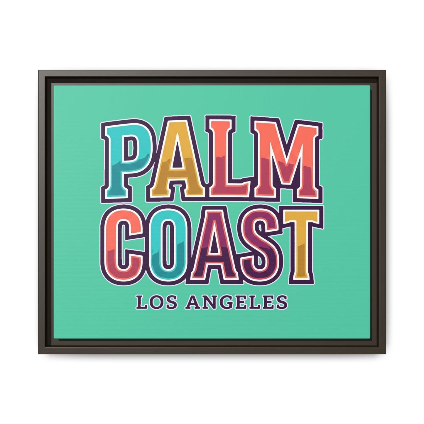 Palm Coast - Los Angeles - Framed Canvas