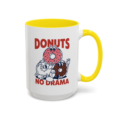Donuts No Drama - Color Accent Mug