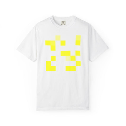 Yellow Pixel Grid - T-Shirt