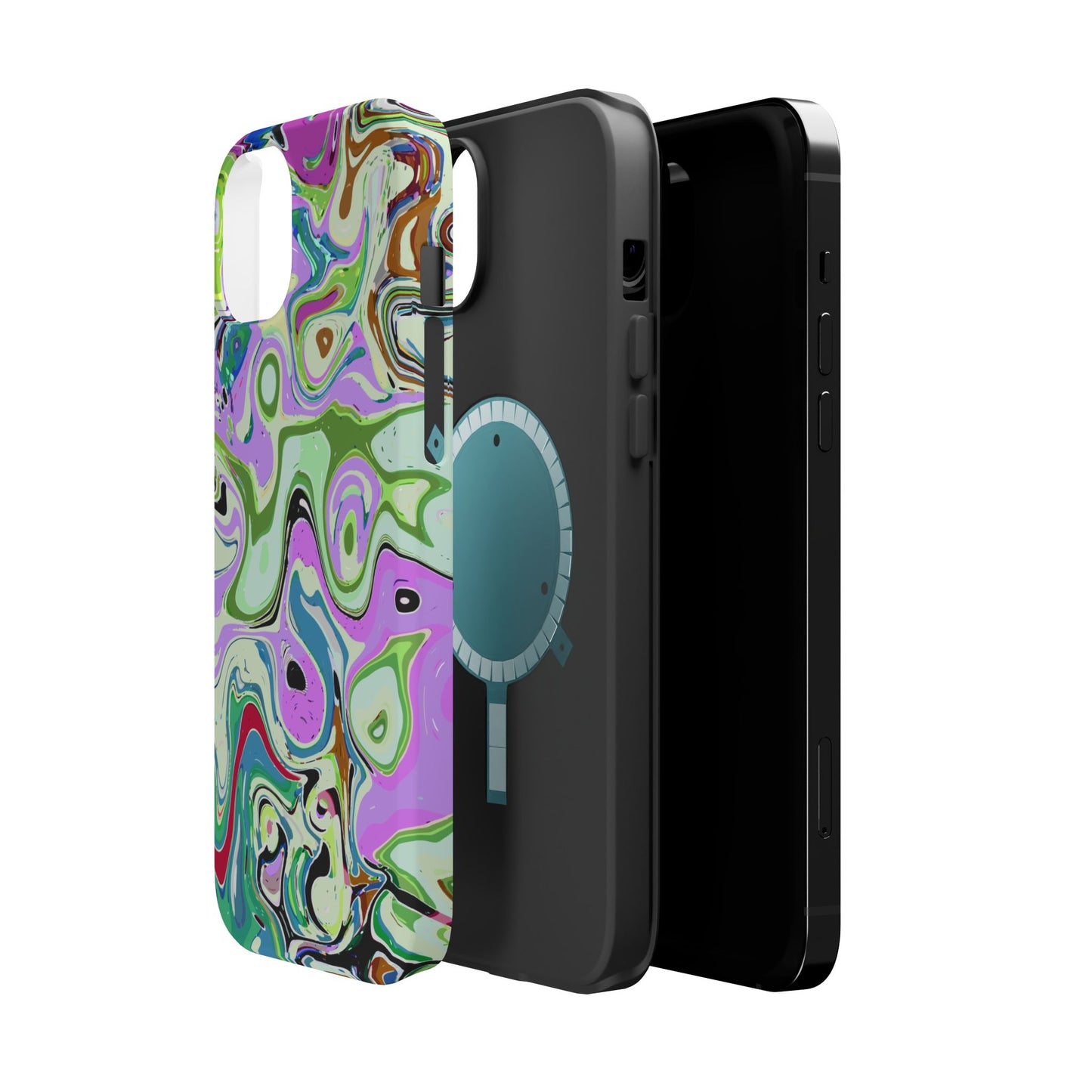 Vibrant Multi‑Color Swirl - Magnetic Phone Case