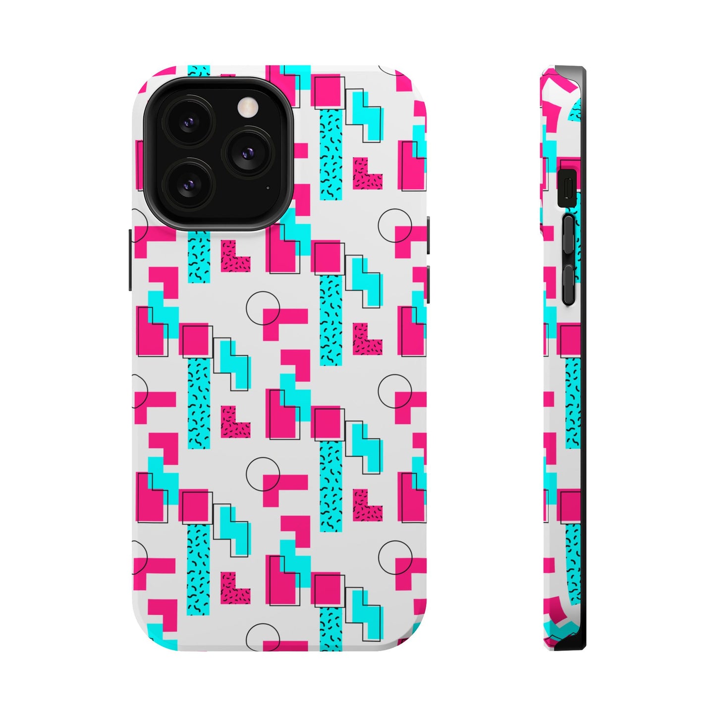 Retro Geometric Vibes - Magnetic Phone Case