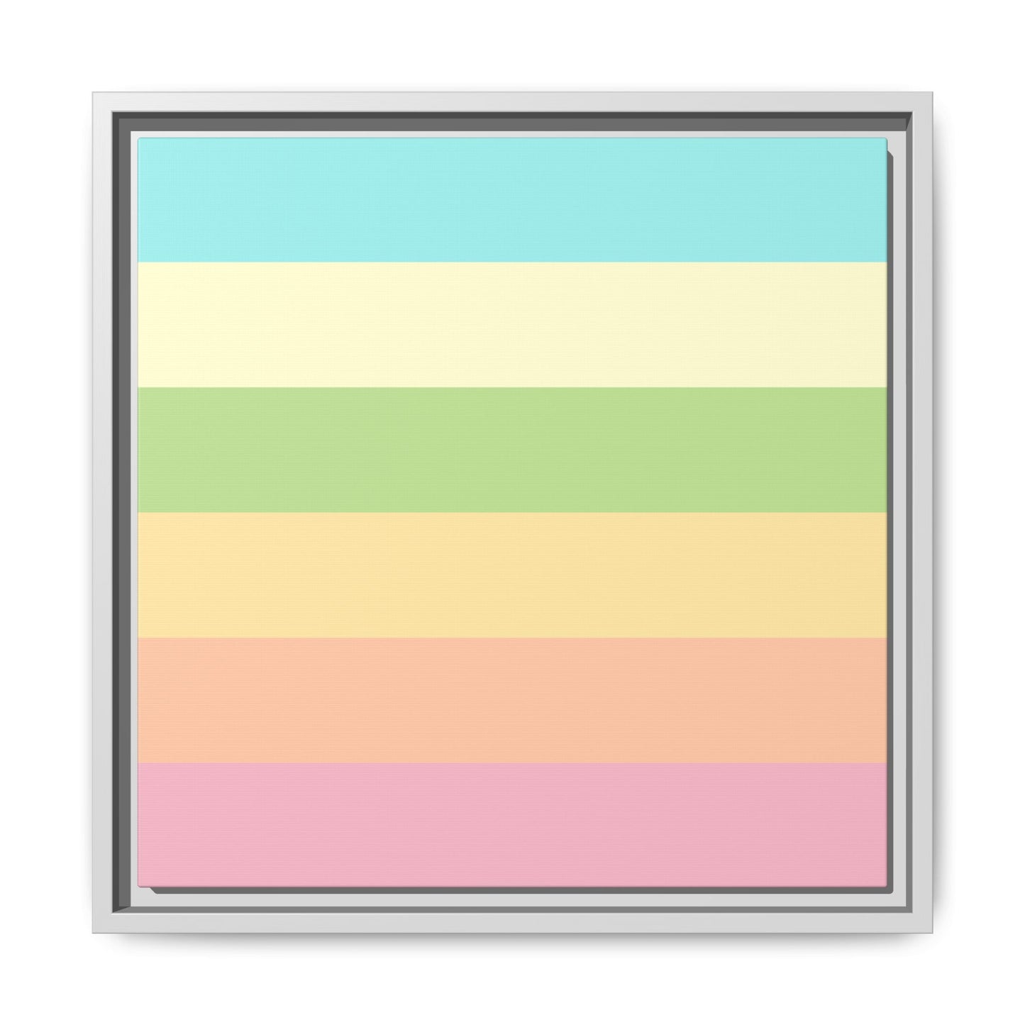 Pastel Stripes - Framed Canvas