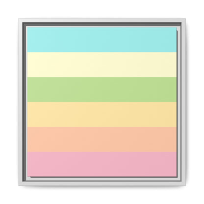 Pastel Stripes - Framed Canvas