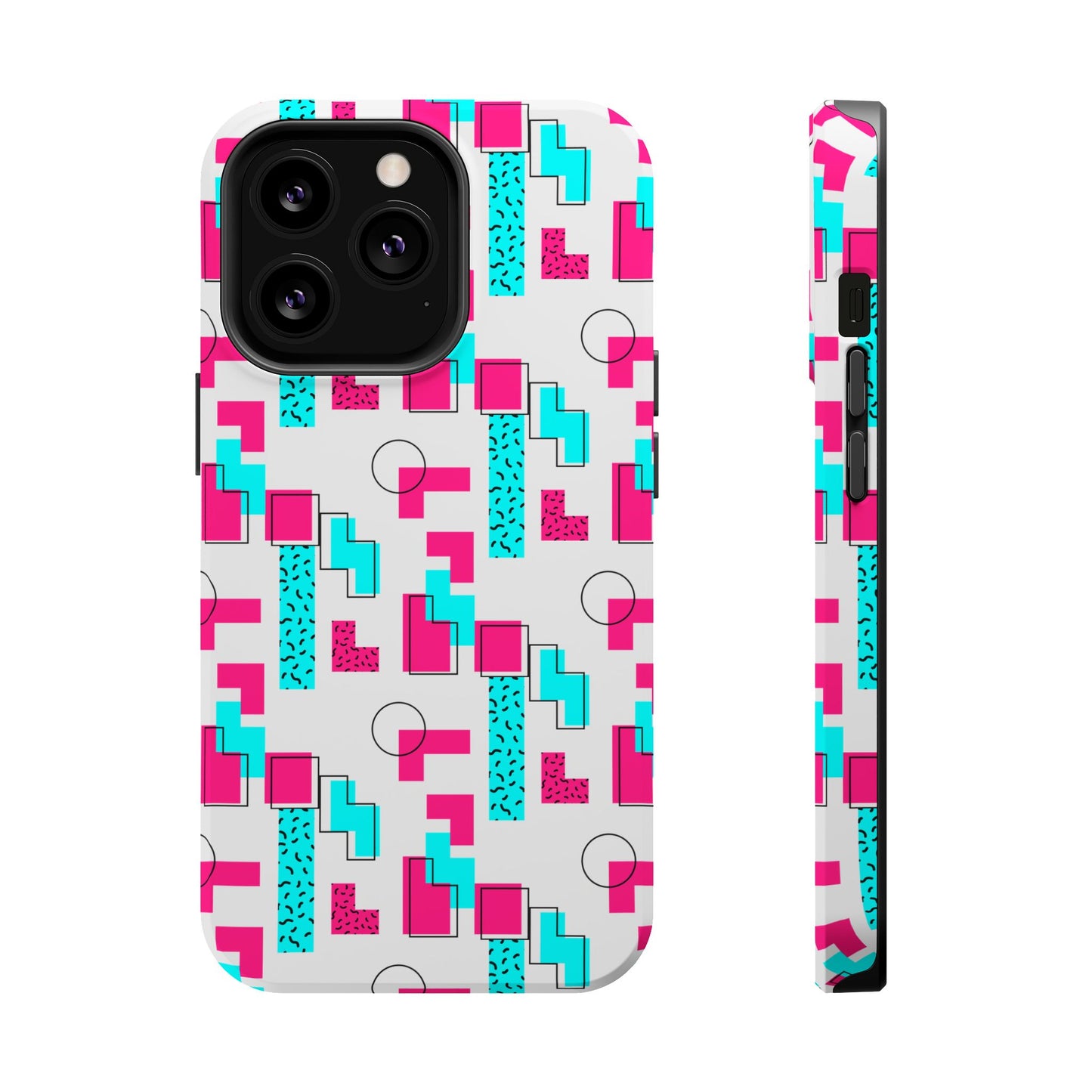 Retro Geometric Vibes - Magnetic Phone Case