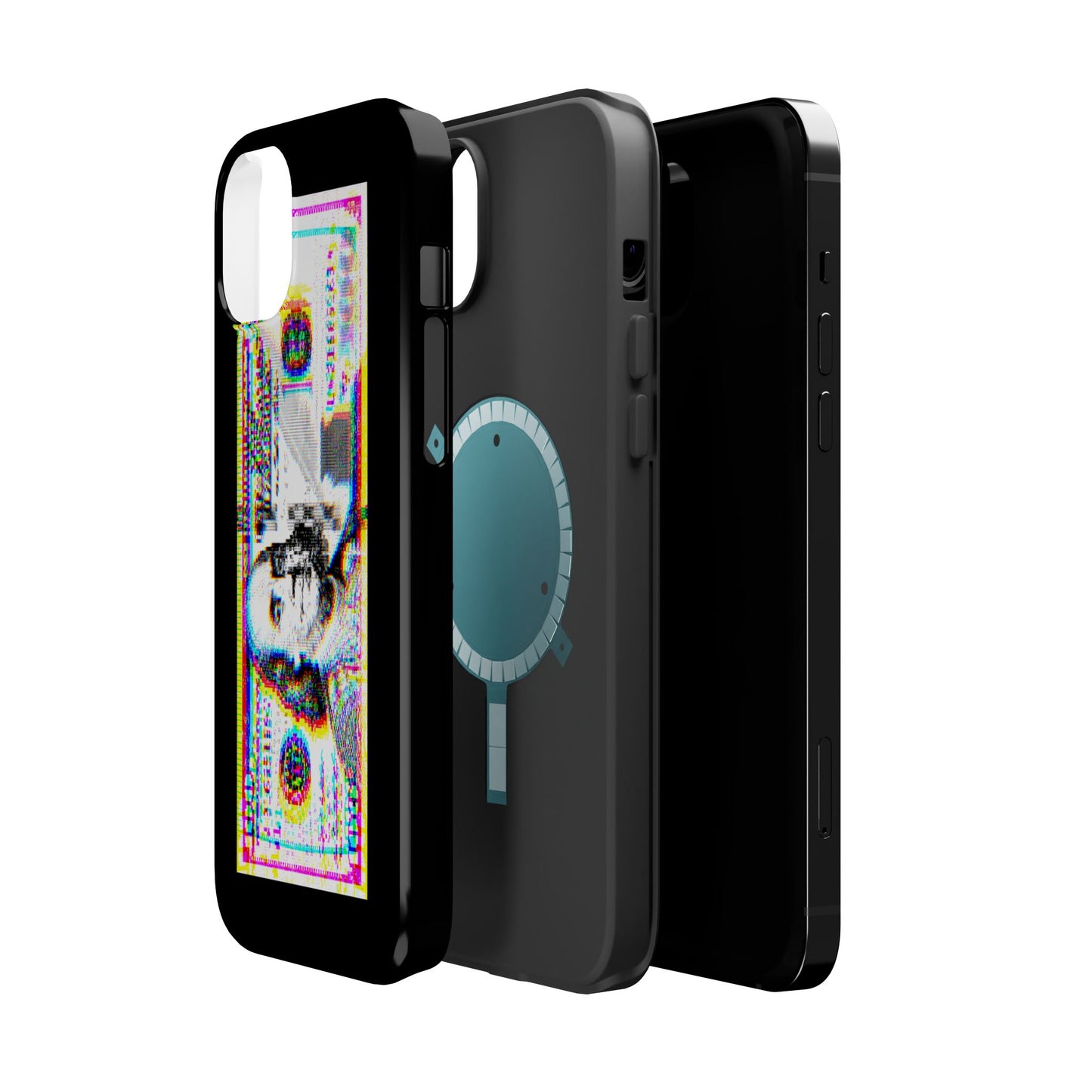 100 Dollars Bill - Neon Color Explosion - Magnetic Phone Case