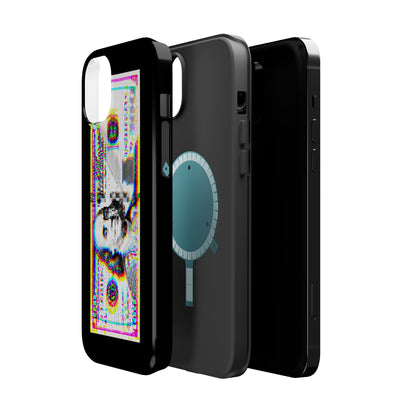 100 Dollars Bill - Neon Color Explosion - Magnetic Phone Case