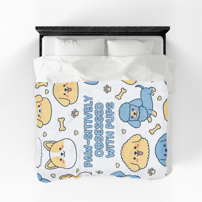 Paw-sitively Obsessed with Pups - Plush Blanket