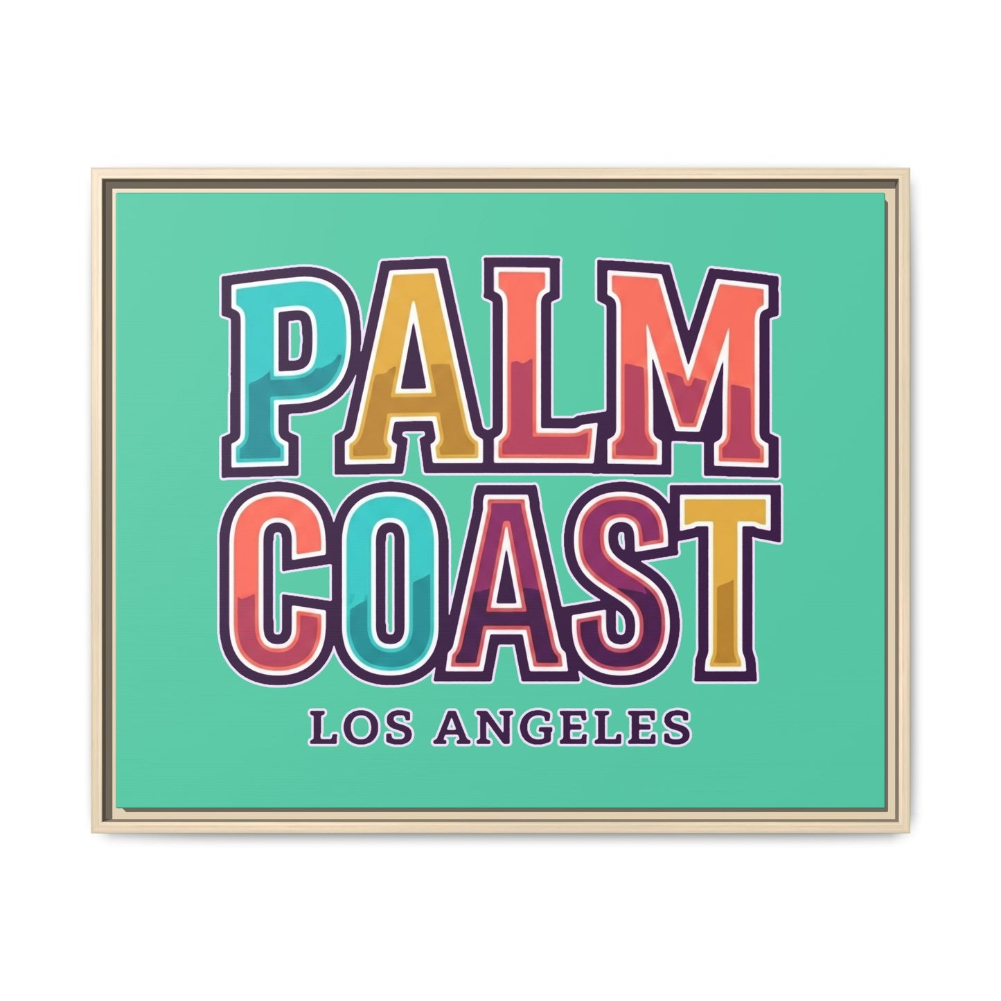 Palm Coast - Los Angeles - Framed Canvas