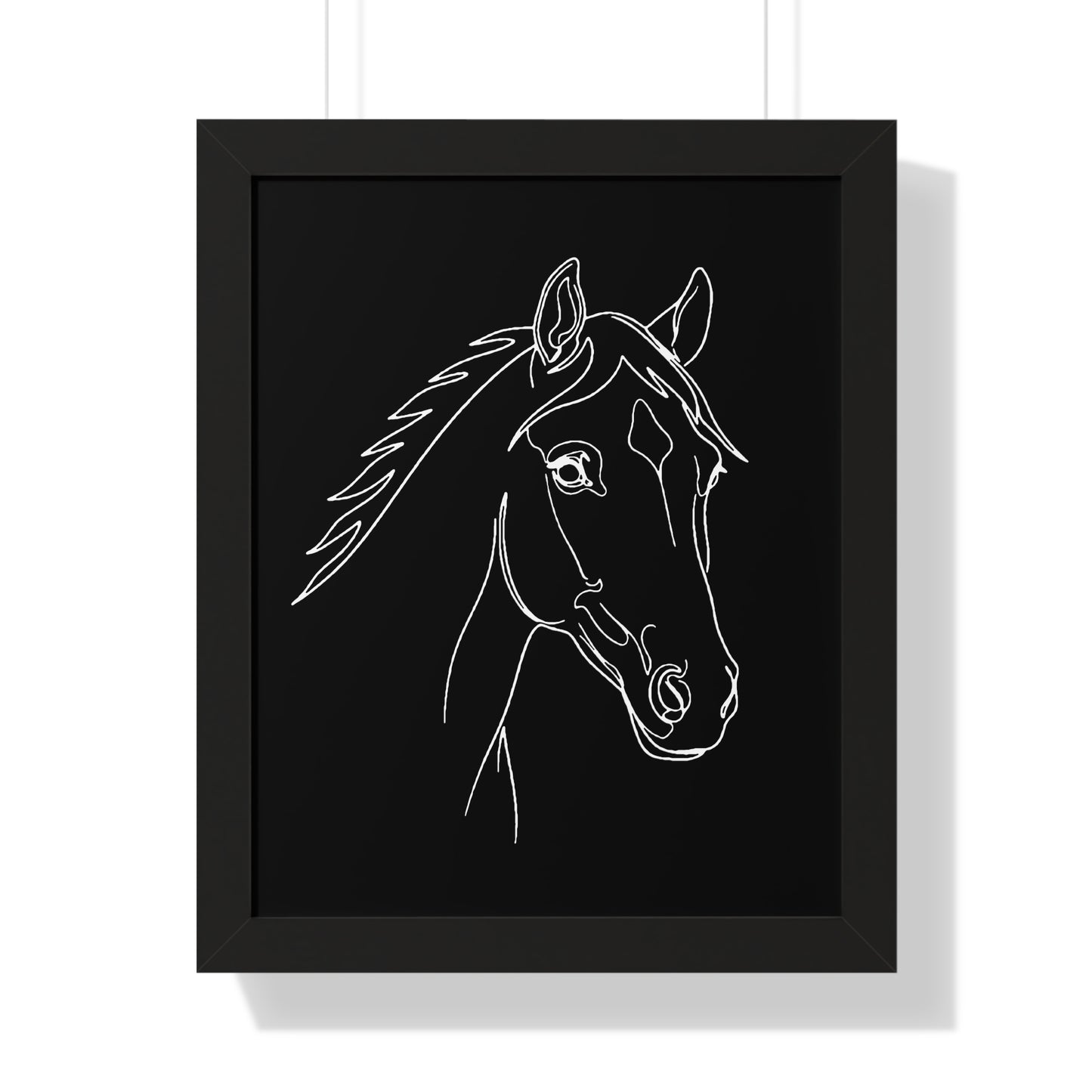 Horse Portrait Sketch - Framed Poster