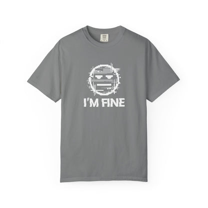 I’m Fine Glitched Smiley - T-Shirt