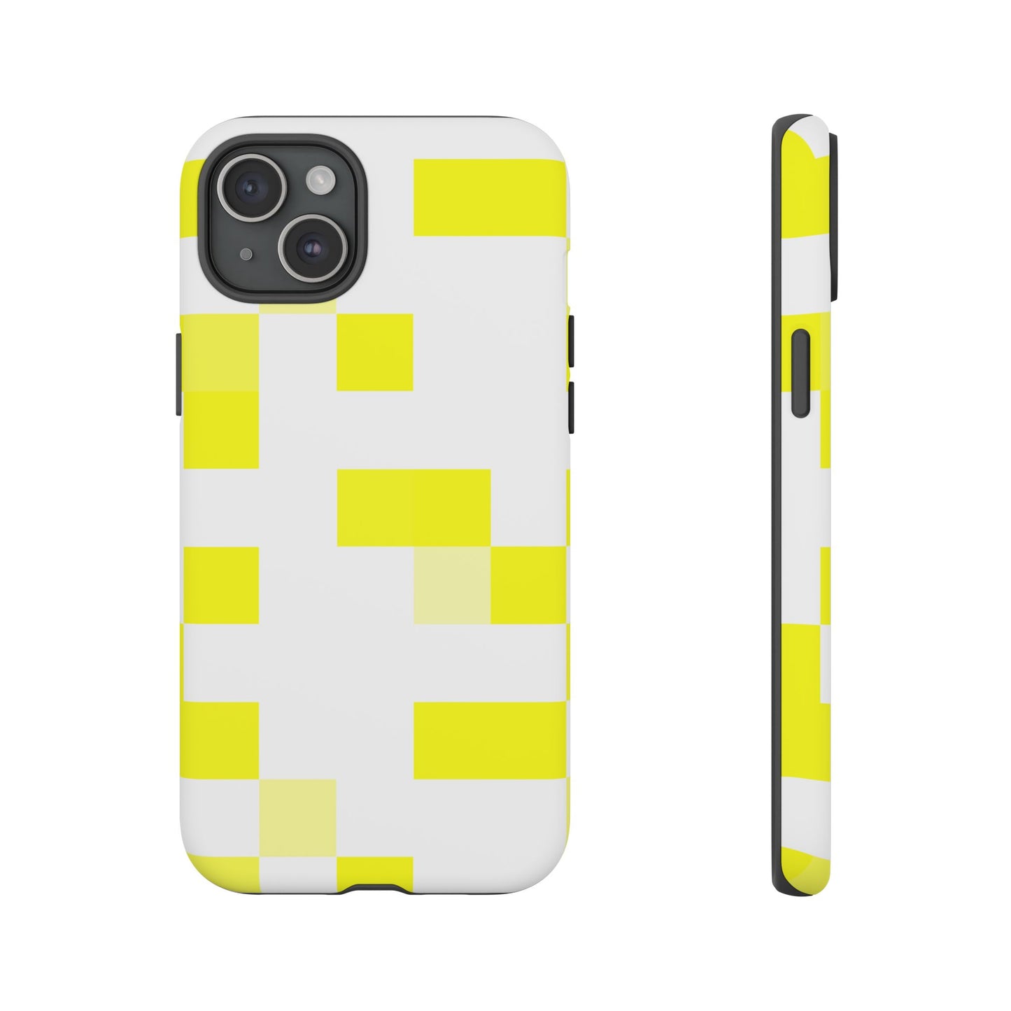 Yellow Pixel Grid -  Phone Case