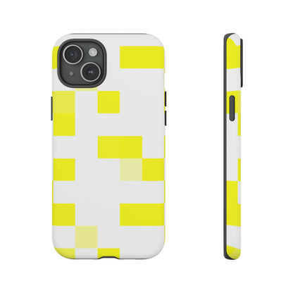 Yellow Pixel Grid -  Phone Case