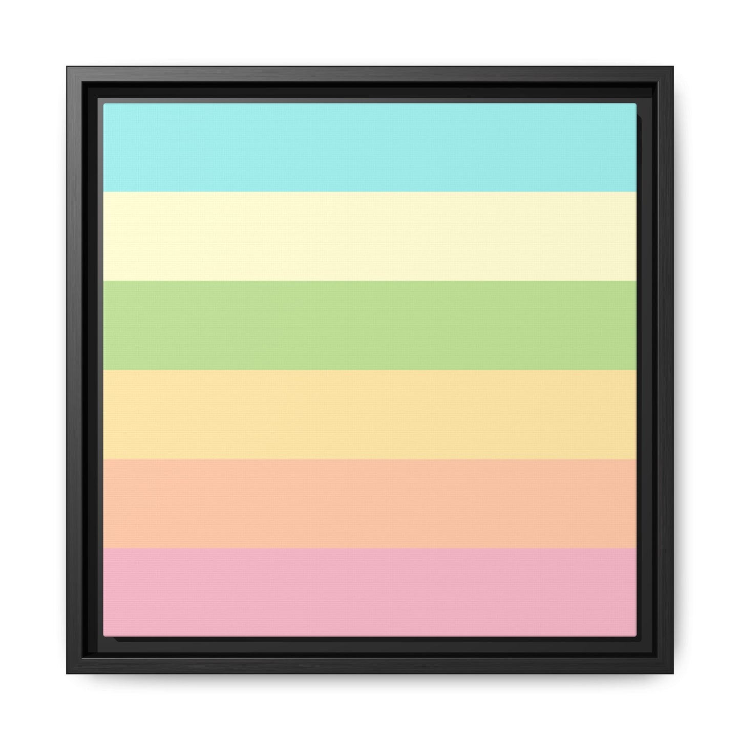 Pastel Stripes - Framed Canvas