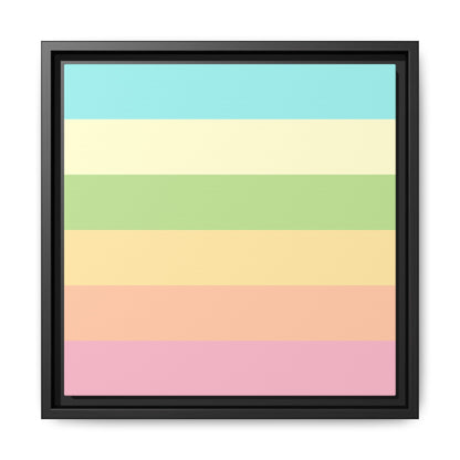 Pastel Stripes - Framed Canvas