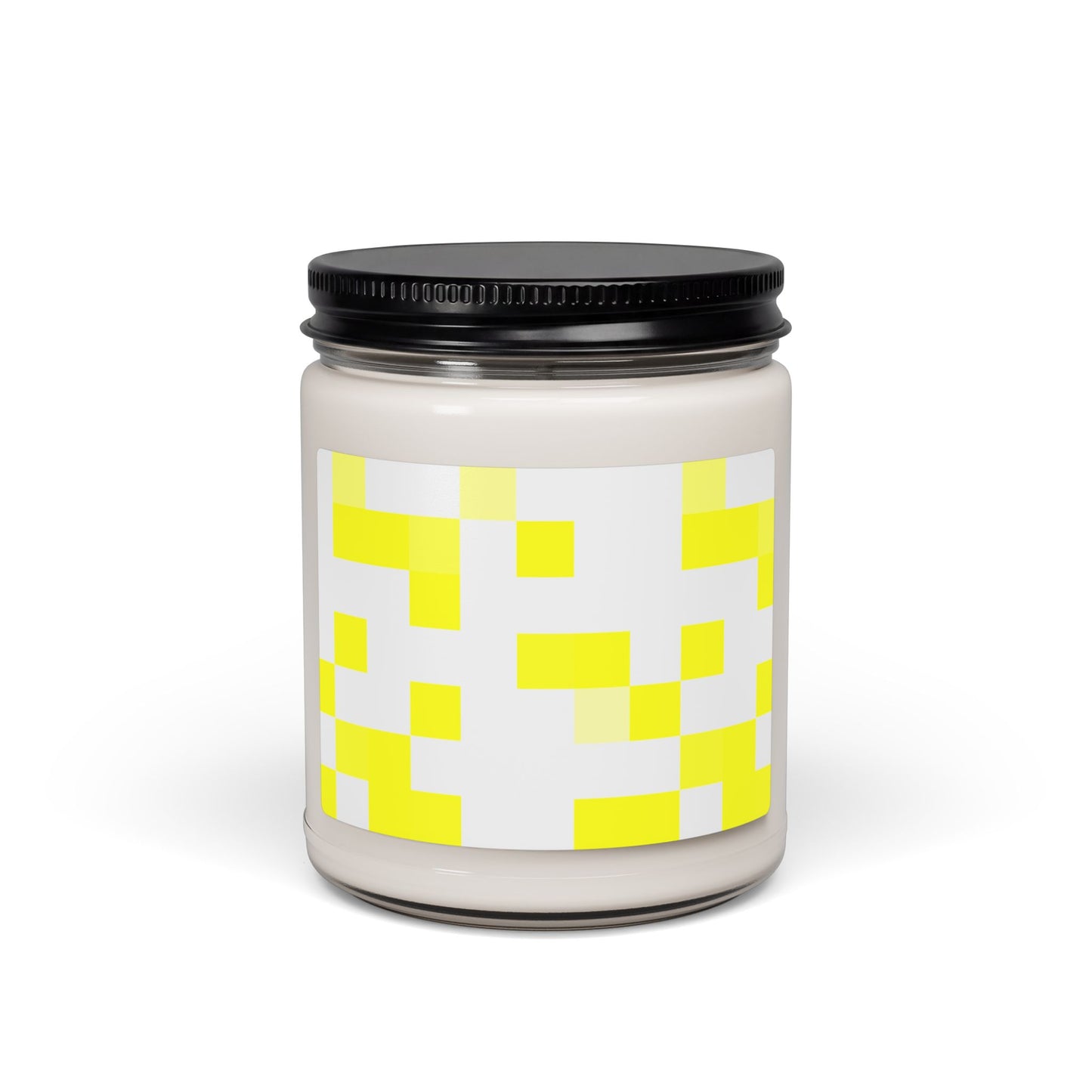 Yellow Pixel Grid - Scented Candle