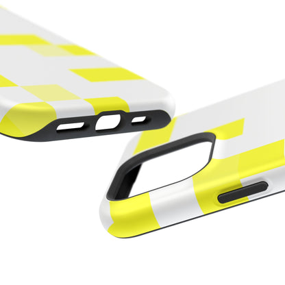 Yellow Pixel Grid -  Magnetic Phone Case