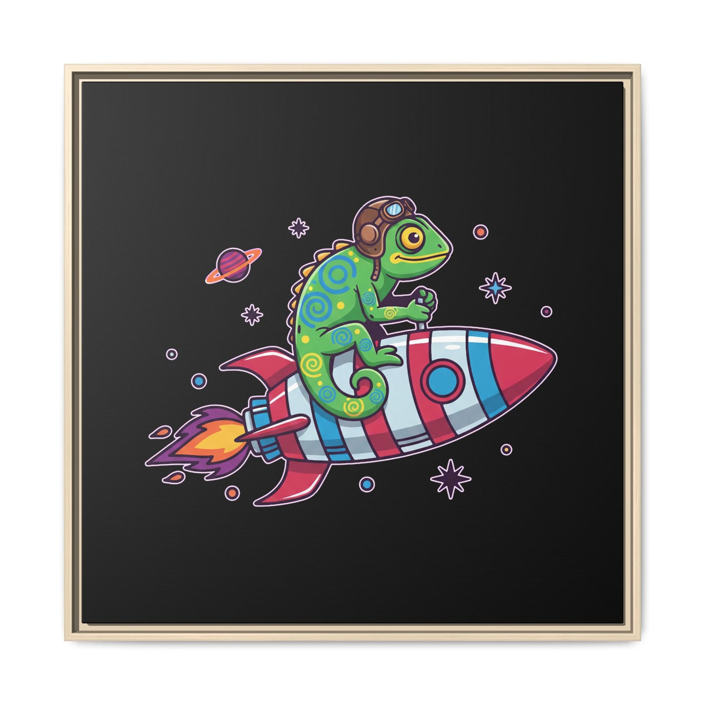 Cosmic Rider - Framed Canvas