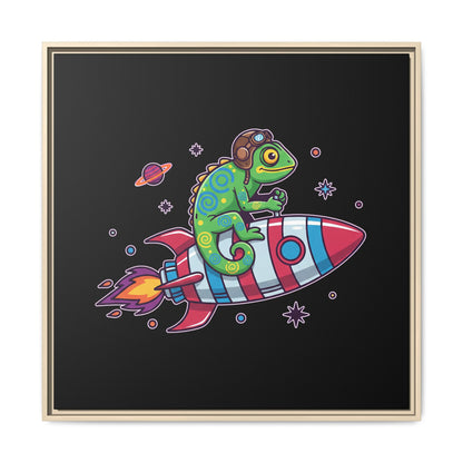 Cosmic Rider - Framed Canvas