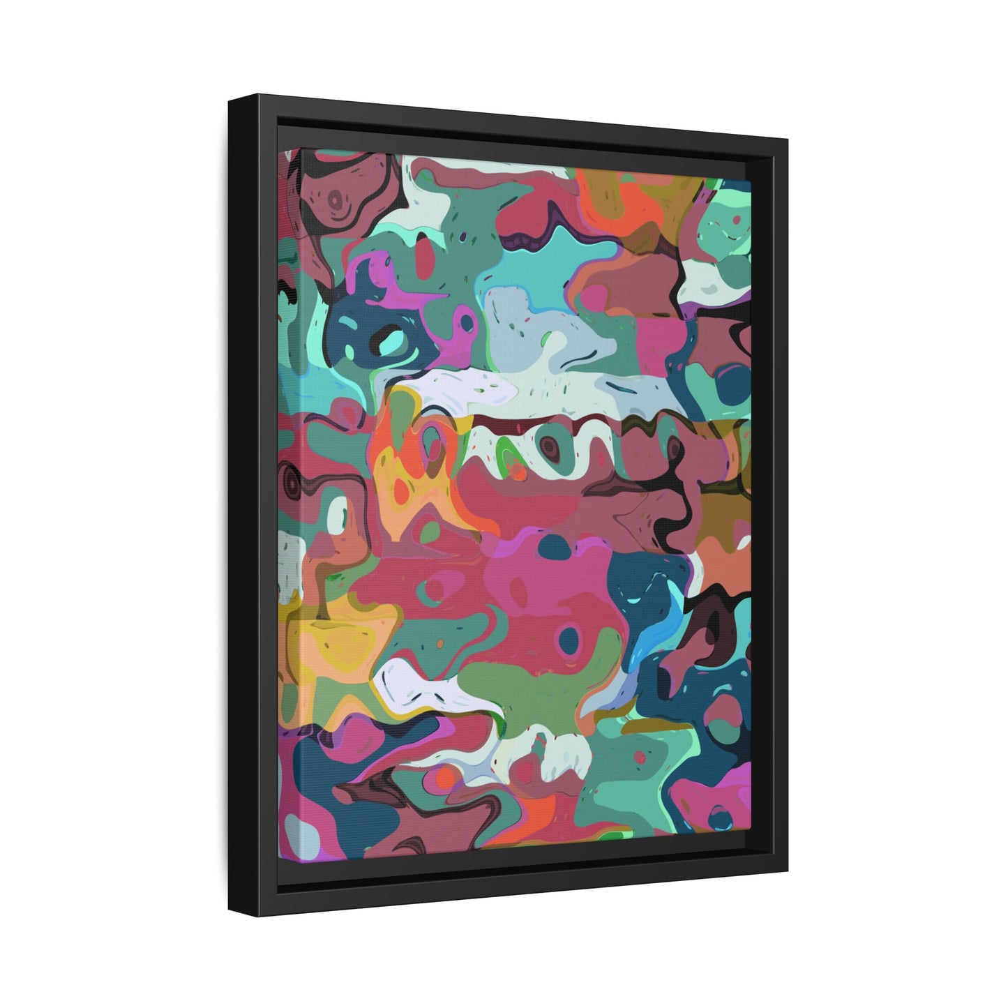 Colorful Abstract Marble - Framed Canvas