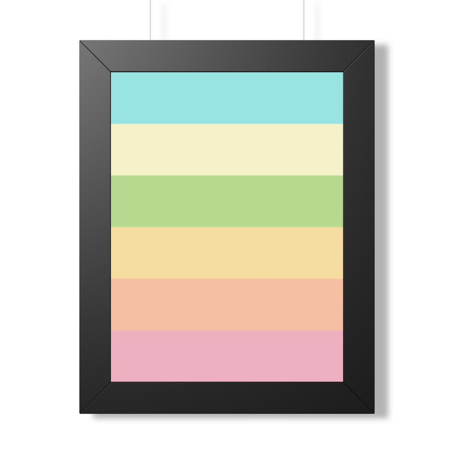 Pastel Stripes - Framed Poster