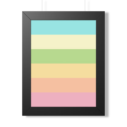 Pastel Stripes - Framed Poster