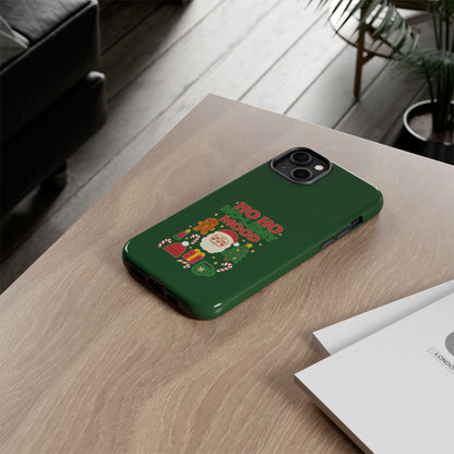 Christmas Phone Case, Ho Ho Ho-liday Mood, Festive Phone Cover, Santa Christmas Accessory, Holiday Gift, Winter Vibes