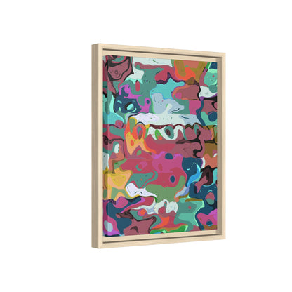 Colorful Abstract Marble - Framed Canvas