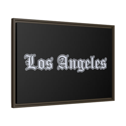 Los Angeles Matte Canvas Art, Framed Wall Decor, Urban Home Art, City Poster, Gift for Angelenos, Modern Art Piece - Silver Edition